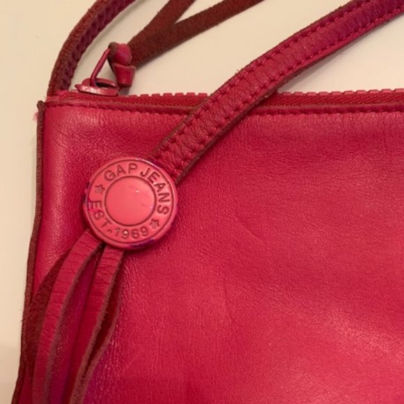 GAP Pink Leather Purse - Strap or Wristlett - Picture 4 of 6